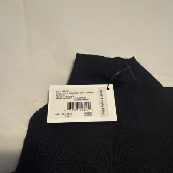 Calvin Klein Women’s Black Ribbed Turtleneck Sweater Size XL NWT $158 PNX621QM - Picture 7 of 9